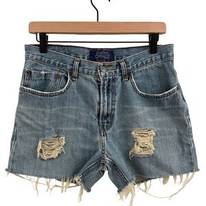 Levi’s Strauss Signature Vintage Light Blue Ripped Jean Shorts